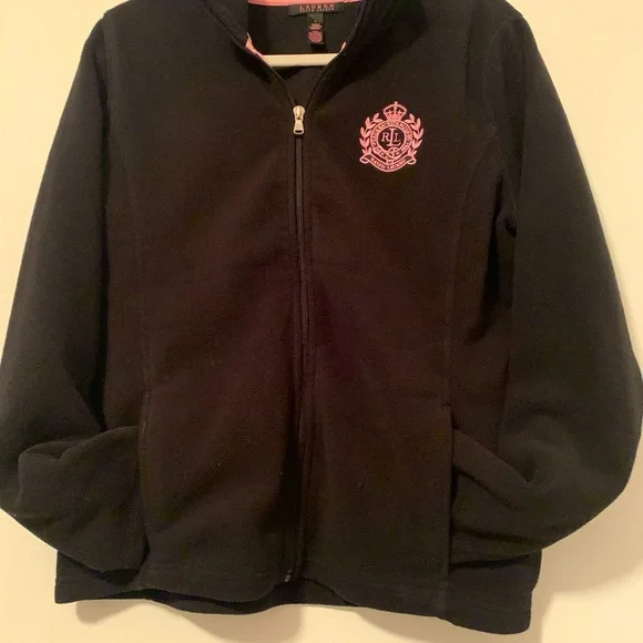Ralph Lauren Women’s
Zip Up Jacket ~ Black with Pink Signature RLL Emblem - Picture 7 of 7